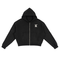 ESSENTIAL ZIP HOODIE — Black