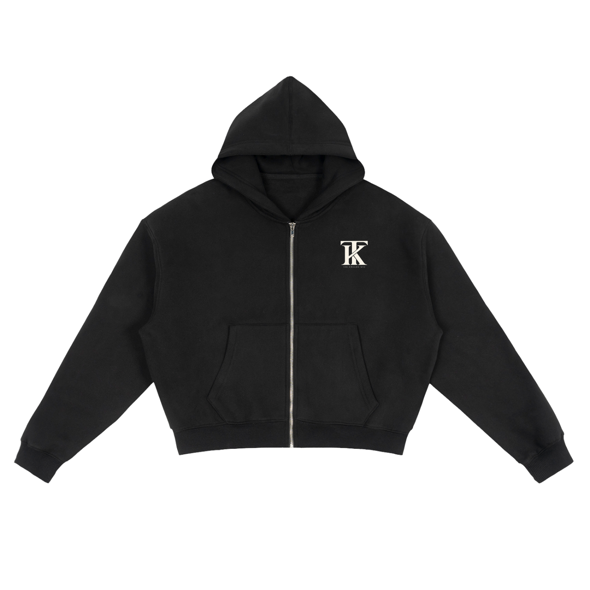 ESSENTIAL ZIP HOODIE — Black