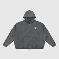 THE WAFFLE ZIP — Charcoal